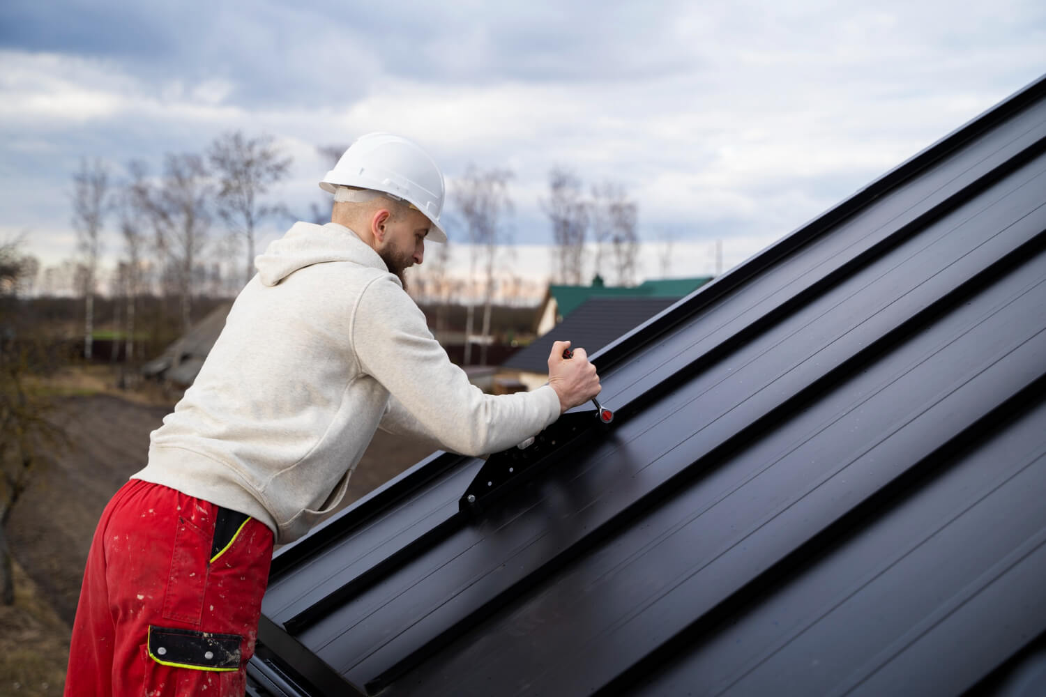 Metal roofing installation